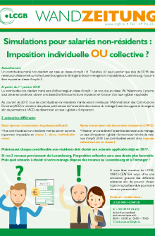 Imposition individuelle ou collective Luxembourg LCGB 2017